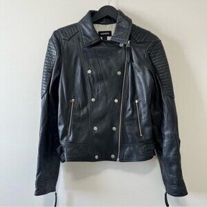 Danier Genuine Lamb Leather Biker Jacket Size XS